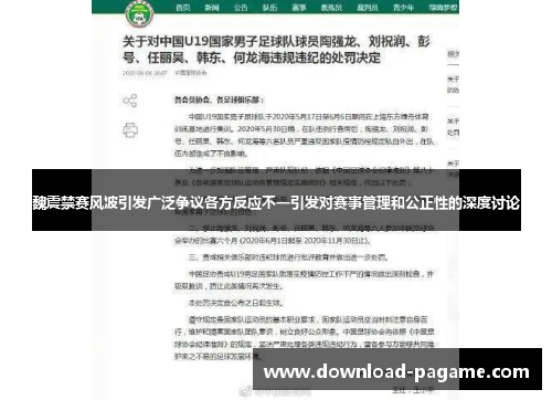 魏震禁赛风波引发广泛争议各方反应不一引发对赛事管理和公正性的深度讨论 魏震禁赛风波引发广泛争议各方反应不一引发对赛事管理和公正性的深度讨论